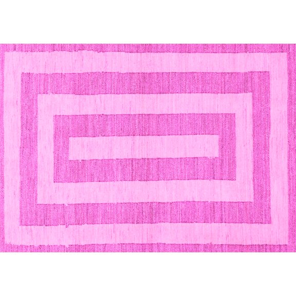 Ahgly Company Indoor Rectangle Solid Pink Modern Area Rugs, 2' x 3'