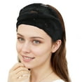 thumbnail image 4 of Unique Bargains 1 Pc Headband Leaf Lace Hairband for Women Black, 4 of 5
