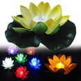 thumbnail image 2 of BNNG Floating Pool Lights,Lily Pad Pond Light LED Lotus Flower Lamp with Realistic Flower Petal Design,Battery Operated Multicolor Pool Accessories for Night,Outdoor Swimming Gifts,Garden Decor, 2 of 9