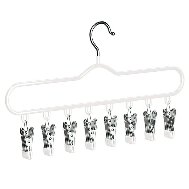 Tendedero de acero inoxidable con gancho y pinzas, multifuncional, apto para secadora de ropa.