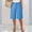 Blue, variant on Women Lightweigh Shorts Drawstring Pull-on Wide Leg Straight Casual Short Pants Bermuda Shorts For Women Knee Length Wide Leg Summer Short Summer Beach Vacation Outfit Army Green L