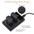 thumbnail image 4 of Andoer NP-FW50 USB Intelligent & Battery Kit 1PCS Dual Channels Camera Battery + 2PCS 7.4V 1500mAh NP-FW50 Rechargeable Batteries USB C + Micro USB Port LED Display Screen Replacement for, 4 of 7