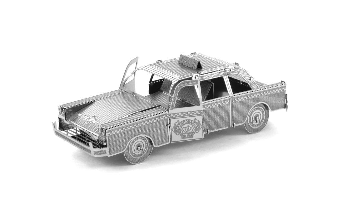 Fascinations Metal Earth CHECKER CAB New York Taxi 3D Laser Cut Steel Model Kit 