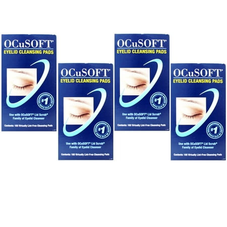Ocusoft Eye Lid Virtually Line Free Cleansing Pads, 100 Ea, 4 Pack