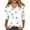 Blanc-A2, variante sur CHUANK Hauts pour Femmes à Manches 3/4 Grande Taille Col en V Coude T-Shirt Uni pour Femmes Chemises à Demi-Manches à Motif Floral pour Femmes Blouses d'Été pour le Travail Professionnel Blanc P