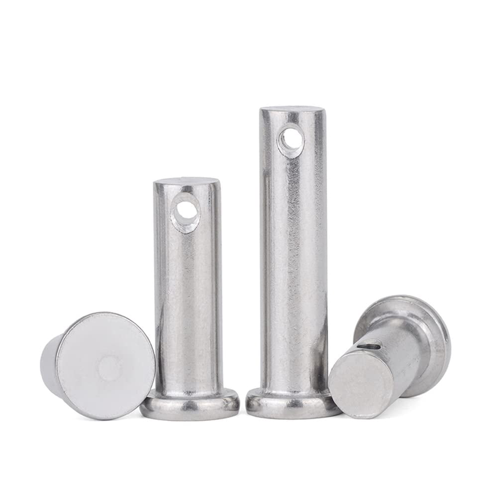 10 Pcs 304 Stainless Steel Large Flat Head Hex Socket Set Screws for Machining Fittings 6x25mm.