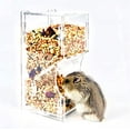 thumbnail image 1 of Hamster Feeder Guinea Pig Food Bowl Small Animals Gravity Automatic Dispenser Assembled Fixed Food Bowl for Mouse Guinea Pig Parrots Mini Hedgehog Hamster Small Animal, 1 of 5