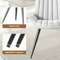 thumbnail image 6 of Modern Dining Chairs Set of 2, Upholstered Fabric Kitchen Chairs with Thick Cushions and Sturdy Metal Legs, 300 lbs Capacity, 6 of 8