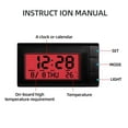 thumbnail image 5 of Car Digital Clock Thermometer Dashboard Desk LCD Display Auto Interior Decor, 5 of 9