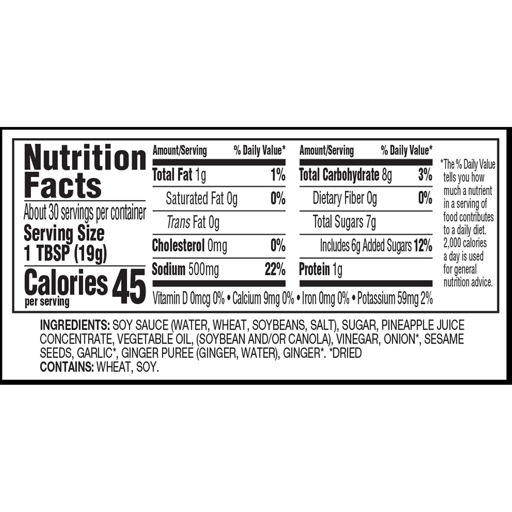 Island Teriyaki Sauce Nutrition Facts Nutrition Ftempo
