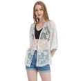 thumbnail image 4 of Kimono Cardigan Ample en Dentelle Florale pour Femmes, 4 of 5