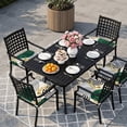 thumbnail image 6 of Outdoor Patio Cushion Covers 2 Pack Mid Century Modern Patio Chair Cushion Covers with Ties and Zipper Abstract Leaves Waterproof Outdoor Seat Cushion Covers for Patio Furniture 22"x20", 6 of 7