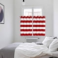 thumbnail image 4 of Red Stripes Kitchen Curtains 72 Inch Length, Simple Red White Texture Grommet Top Bedroom Living Room Curtains, Light Filtering Cafe Curtain Drapes 2 Panels Set 104''x72'', 4 of 9