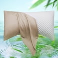 thumbnail image 1 of Funda de almohada ELIBABA Cooling Curved Rayon Bamboo Queen Taupe, 1 of 7