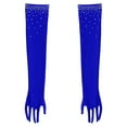 thumbnail image 6 of Choomomo Girls Sequin Fringed Dresses Tassel Skirted Leotard Latin Dance Outfits with Gloves Party Bodysuit Royal Blue 12, 6 of 7