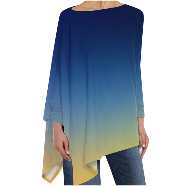 Pompotops Mode Femme Été Aguichant Pli Imprimé Régulier Femme Manches Longues Col Rond Bouton Haut Liquidation