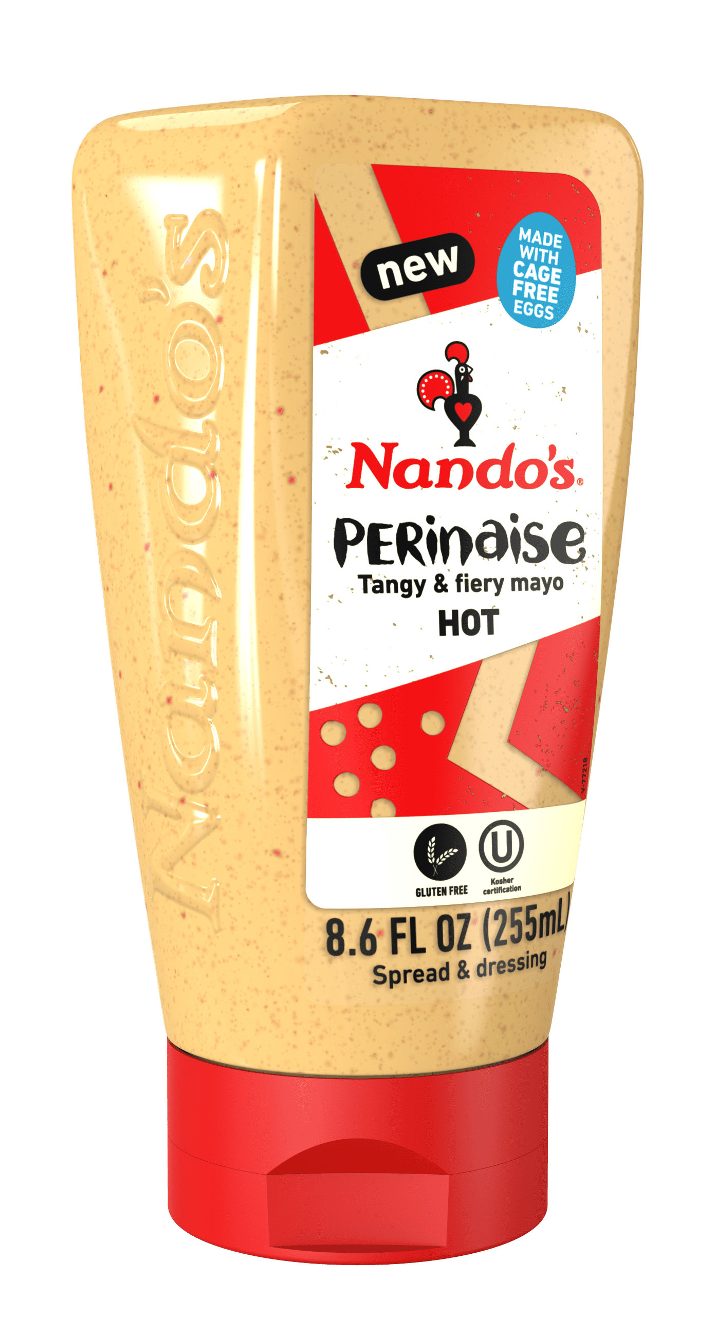 Nando's Hot Spicy Mayo Perinaise Tangy Spread and Dressing Mayonnaise, 8.6 fl oz