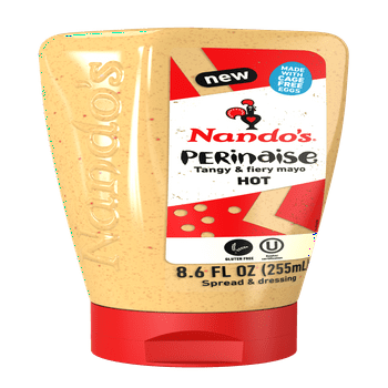 Nando's Hot Spicy Mayo Perinaise Tangy Spread and Dressing Mayonnaise, 8.6 fl oz