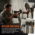 thumbnail image 5 of Gallickan Black Metal Wall Mount Double Hook Hanger Heavy Duty Storage Rack for Bikes Tools Ladders Garage Organization, 5 of 7