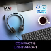 Adesso Headset with Push to talk Volume Answer/End Call Controls XtreamP4TTAA