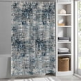 thumbnail image 6 of Shower Curtains for Bathroom-36"x72",Gradient Grey Navy Blue Waterproof Bath Curtain Grommet Shower Curtain Set with Hooks, 6 of 9
