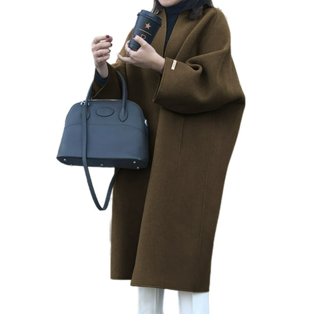 Bellella Ladies Coat Long Sleeve Outwear Plain Trench Coats Casual