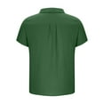 thumbnail image 5 of Zedker Shirts for Men Short Sleeve Casual Button Down Vintage Bowling Shirts Summer Untucked Dress Shirts, 5 of 6