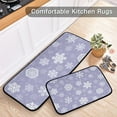 thumbnail image 5 of Christmas Snowflakes Kitchen Rug Mats 2PCS Non Slip 47" x 20" + 28" x 20" Kitchen Carpet Floor Mat Hallway Rugs Anti Fatigue Doormat Home Decor, 5 of 7