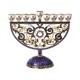 thumbnail image 1 of candeliere de 9 Menorah candeliere Imitación Bejeweled candeliere Flor Pintado, 1 of 6