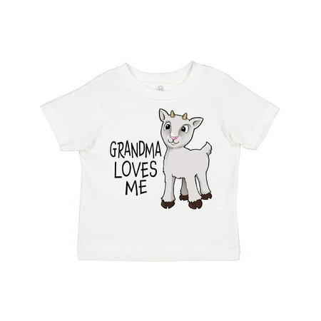 

Inktastic Grandma Loves Me- Cute Goat Gift Toddler Boy or Toddler Girl T-Shirt