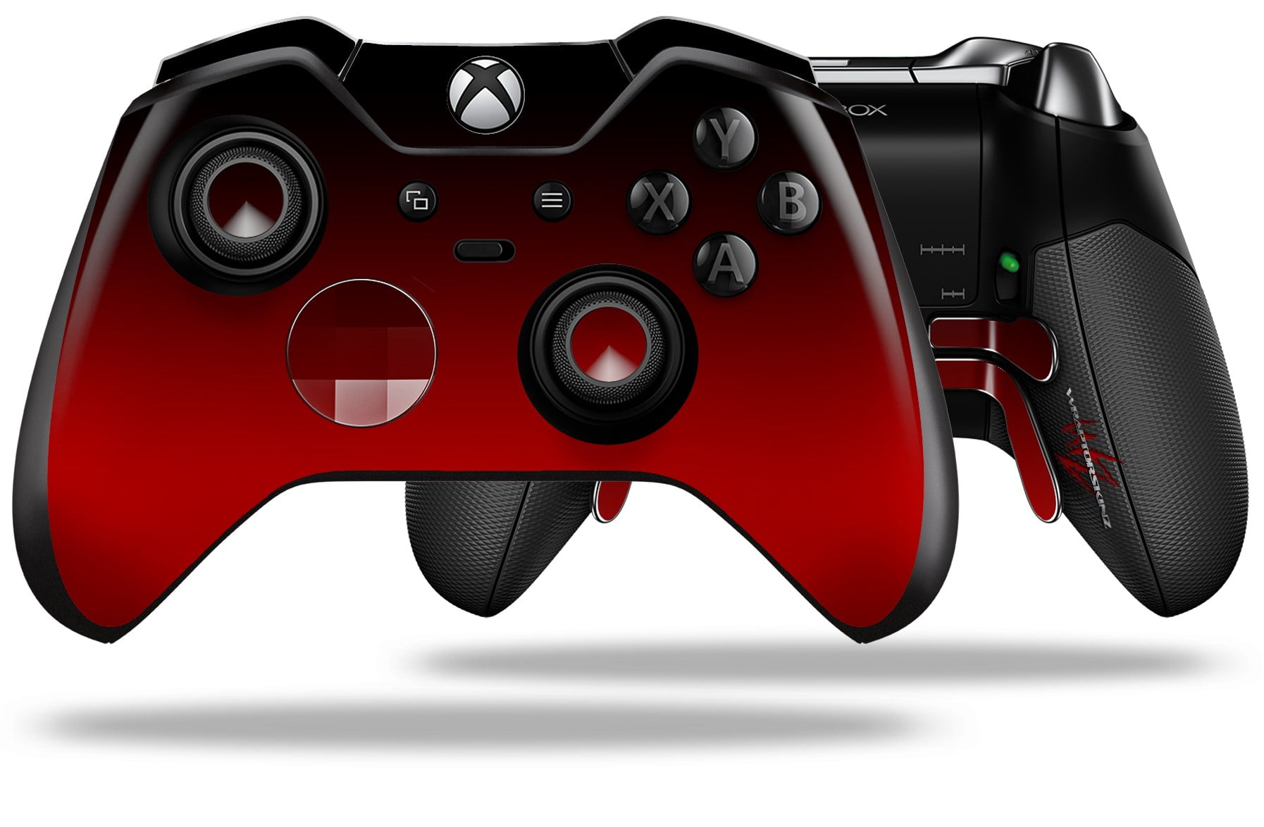 Smooth Fades Red Black - Decal Style Skin fits Microsoft XBOX One ELITE ...