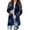 Dark Blue, variant on Women's Fashion Christmas Print Jacket, Long Sleeve Casual Cardigan Coat for Everyday Wear and Comfortable Outfits,Brown,L