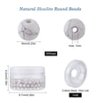thumbnail image 2 of 200pcs 6mm White Howlite Beads Semi Precious Beads Round Smooth Gemstones Spacer Beads Elastic Thread Plastic Bead Containers for Bracelet Necklace, 2 of 5