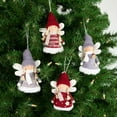 thumbnail image 2 of Northlight Set of 4 Red and Gray Plush Angel Christmas Ornaments 4.25", 2 of 5