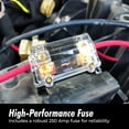 thumbnail image 4 of InstallGear 0/2/4 Gauge AWG In-Line ANL Fuse Holder With 250 Amp Fuse | Inline Block - No Wire Terminals Needed | Automotive 4, 2, 0 Gauge Box, 4 of 6
