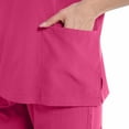 thumbnail image 4 of Vibrex Women Scrub Set Women's V-Neck Top With Drawstring Pocket Pants And Casual Two-Piece Set For Care Workers Unwrinkled Scrubs for Women, 4 of 5