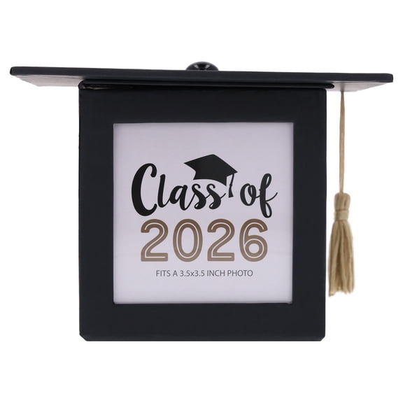 Class of 2026 Photo Cube, Black, Graduation by Way To Celebrate