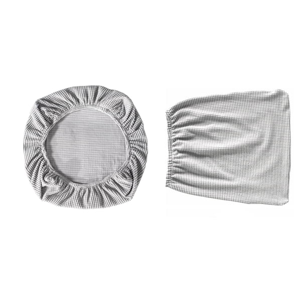 Kearding 2 uds. Fundas protectoras para sillas, Protector de cojín para respaldo de asiento, suministros para el hogar, funda elástica giratoria Decoración del hogar gris-plata Kearding HA011157-10