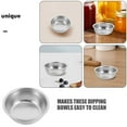 thumbnail image 4 of Dsseng 2pcs Soy Sauce Dish Mini Individual Saucers Bowl Round Seasoning Dishes Aluminum Sushi Dipping Bowl Appetizer Plates Silver, 4 of 6