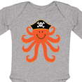 thumbnail image 4 of Inktastic Pirate Octopus Kids Funny Boys or Girls Long Sleeve Baby Bodysuit, 4 of 5