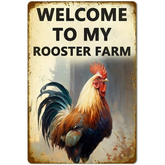 Rooster Jigsaw Puzzles 35 Piece For Adults -Welcome To My Rooster Farm Wooden Puzzle Fun Games Stress Relief Toys For Home Decor Living Room Decor