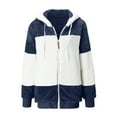 thumbnail image 4 of KaLI_store Women Jacket Women Full Zip Jackets with Pockets Soft Polar Coat Jacket Sweater for Outdoor Blue,5XL, 4 of 5