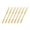 thumbnail image 2 of Agiferg 80PCS Disposable Bamboo Catering Forks Fruit Stick Finger Food Pick, 2 of 8