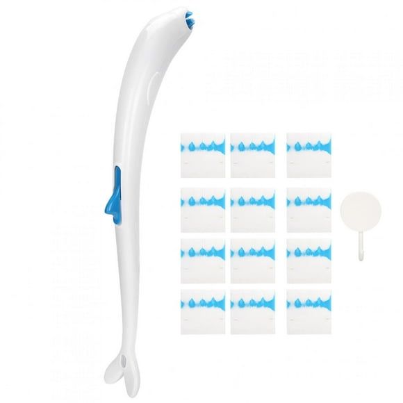 Sistema de limpieza de inodoro desechable, kit de cepillo de inodoro desechable con 12 piezas de repuesto desechables, juego de herramientas de limpieza