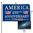 thumbnail image 3 of YIBAGA 250th Anniversary Flag 3x5 Ft America National Flag 1776-2026 Patriotic Map Outdoor Lawn Garden Decor with Brass Grommets, 3 of 10