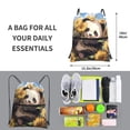 thumbnail image 3 of Sigee Clear Sky Cute Sunflower Panda for Drawstring Zipper Backpack ,Waterproof, Durable, Lightweight Gym Bag for Sports, 3 of 5