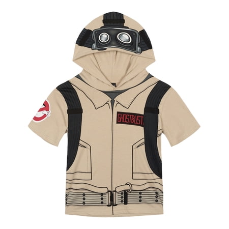 Ghostbusters Men's Cosplay Hooded T-Shirt Uniform Tan