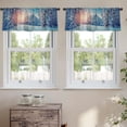 thumbnail image 2 of LALILO Kitchen Curtain Valance Winter Road Forest Winter Rod Pocket Window Curtain 52"x 18" Set of 2, 2 of 5