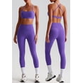 thumbnail image 2 of PISONIC Womens Workout Sets Criss Cross Open Sports Bras and High Waist Leggings Sets Pilates 2 Piece Outfits for Women, 2 of 7