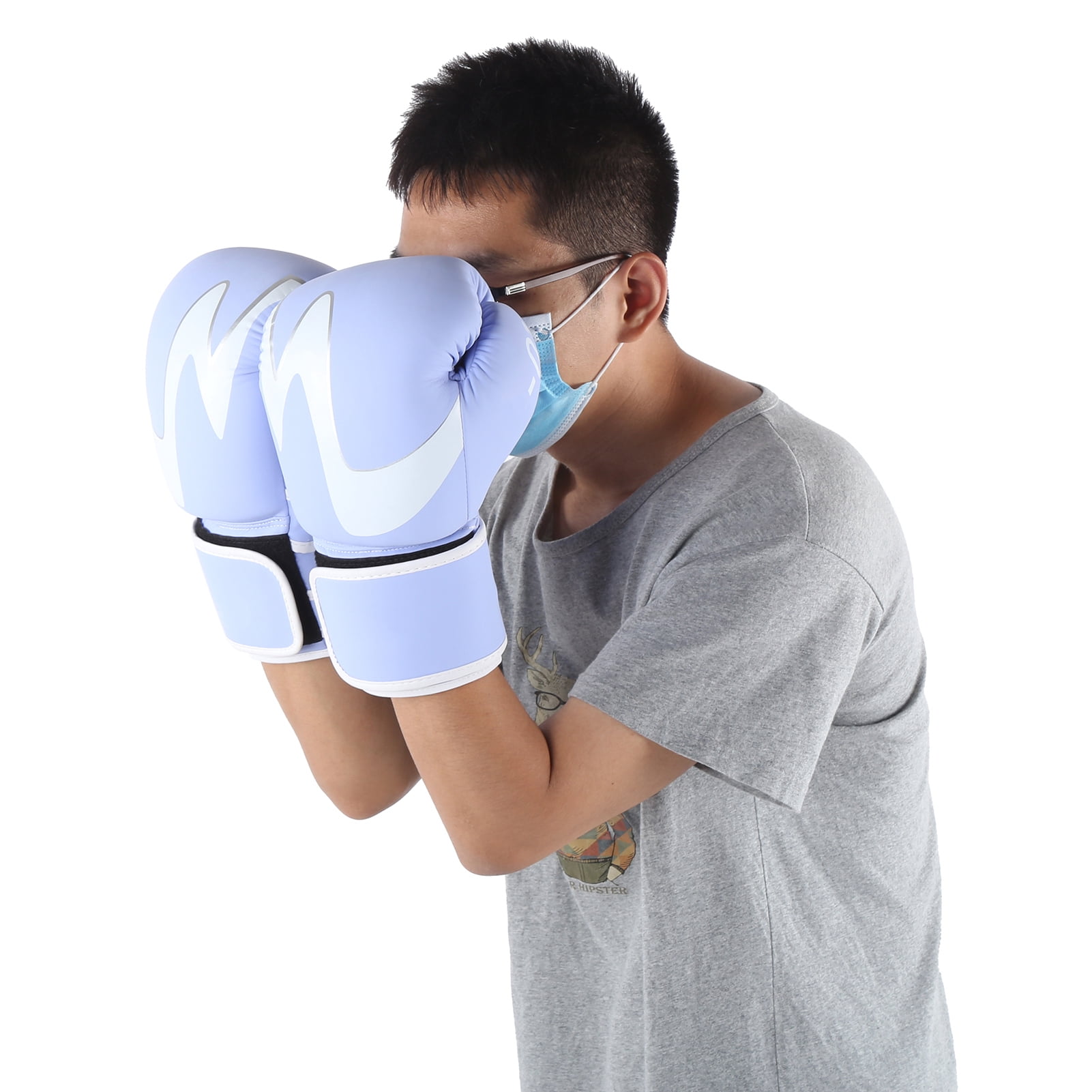 NFTIGB Pro Series Premium Boxing Gloves Unisex 12 oz (12 oz / 340 g) Training Sparring Heavy Bag Gear Purple